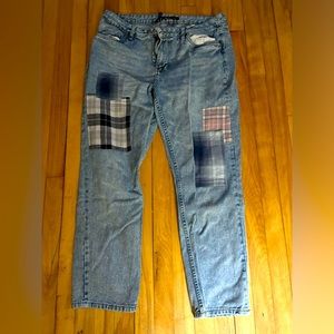 Blue note patched jeans size 14